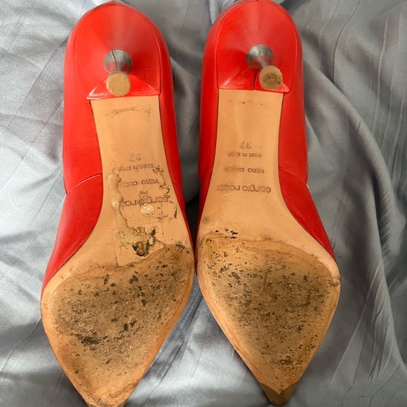 Sergio Rossi Women's Red Courts Stiletto Heels - Picture 7 of 10